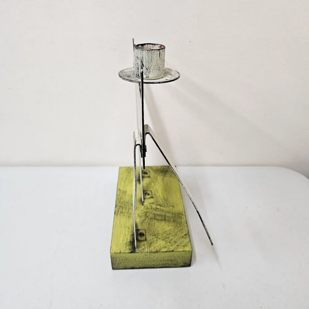 Vintage Art Acme Animal Dog Wolf Candle‎ Holder Signed Canada